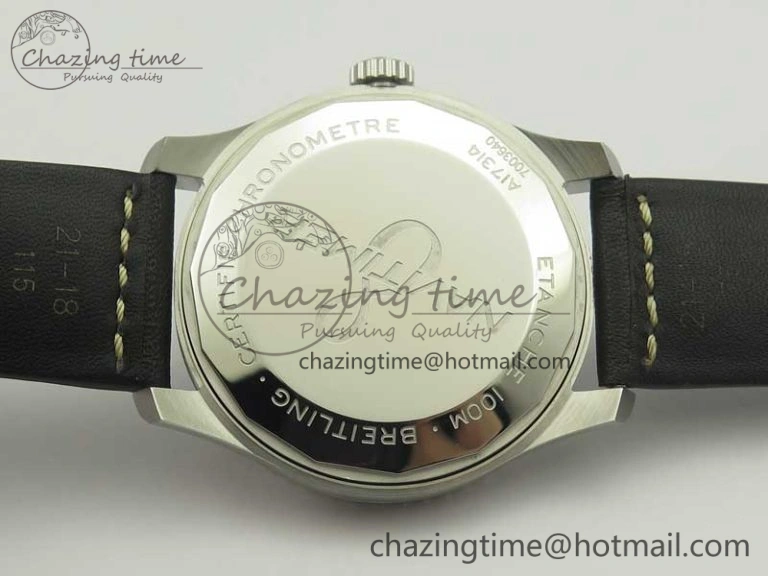 AllSeason Navitimer 8 Automatic 41mm ZF 1:1 Best Edition Black Dial on Black Leather Strap A 5634