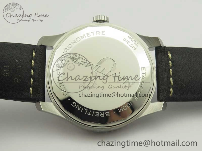 AllSeason Navitimer 8 Automatic 41mm ZF 1:1 Best Edition Black Dial on Black Leather Strap A 5634