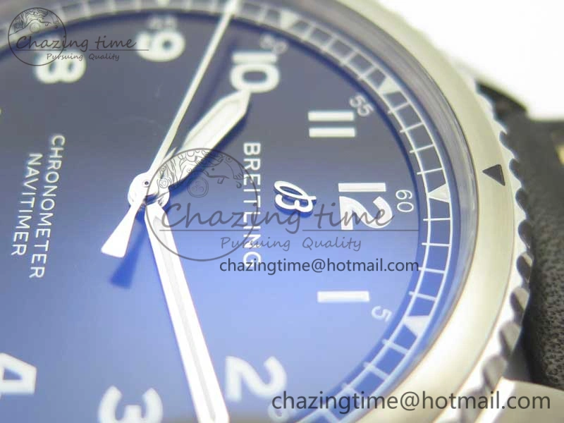 AllSeason Navitimer 8 Automatic 41mm ZF 1:1 Best Edition Black Dial on Black Leather Strap A 5634