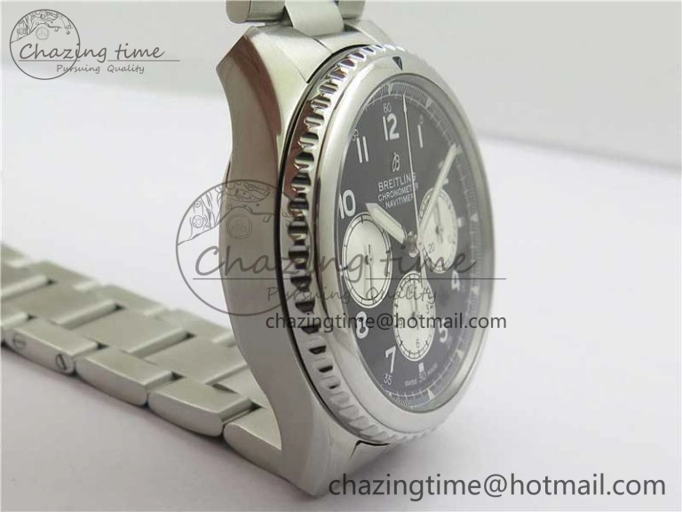 Navitimer 8 B01 Chrono 43mm SS Best Edition Black Dial on SS Bracelet A TopPick 5550