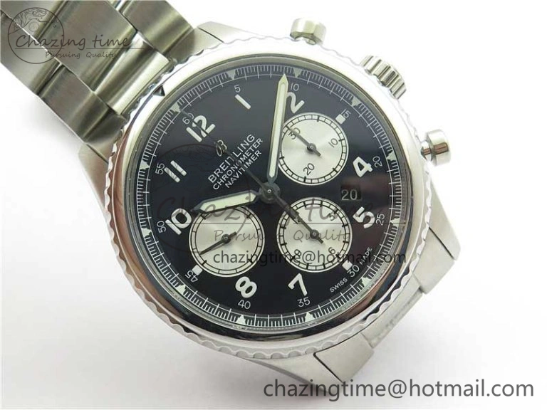Navitimer 8 B01 Chrono 43mm SS Best Edition Black Dial on SS Bracelet A TopPick 5550
