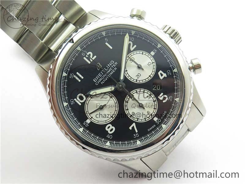 Navitimer 8 B01 Chrono 43mm SS Best Edition Black Dial on SS Bracelet A TopPick 5550