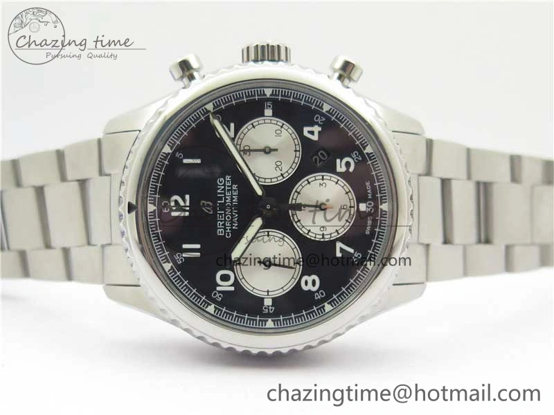 Navitimer 8 B01 Chrono 43mm SS Best Edition Black Dial on SS Bracelet A TopPick 5550