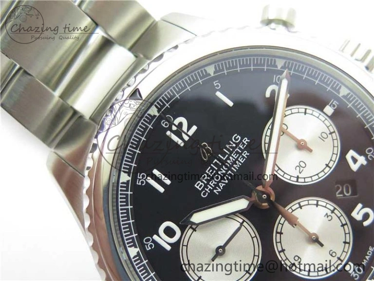 Navitimer 8 B01 Chrono 43mm SS Best Edition Black Dial on SS Bracelet A TopPick 5550