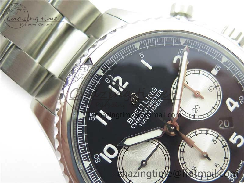 Navitimer 8 B01 Chrono 43mm SS Best Edition Black Dial on SS Bracelet A TopPick 5550