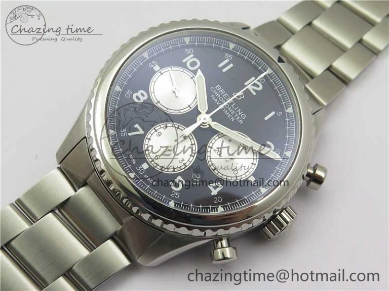 Navitimer 8 B01 Chrono 43mm SS Best Edition Black Dial on SS Bracelet A TopPick 5550
