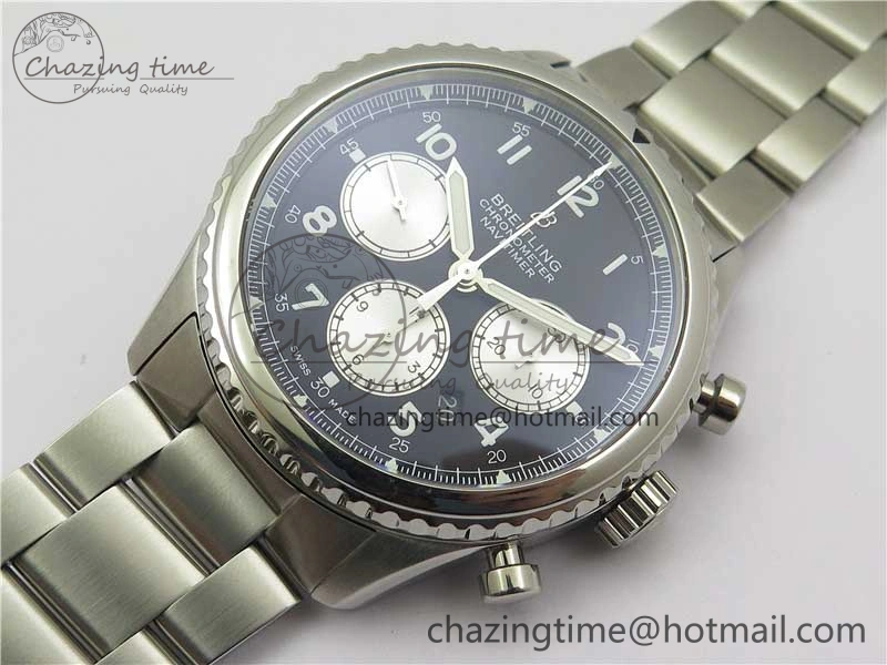Navitimer 8 B01 Chrono 43mm SS Best Edition Black Dial on SS Bracelet A TopPick 5550