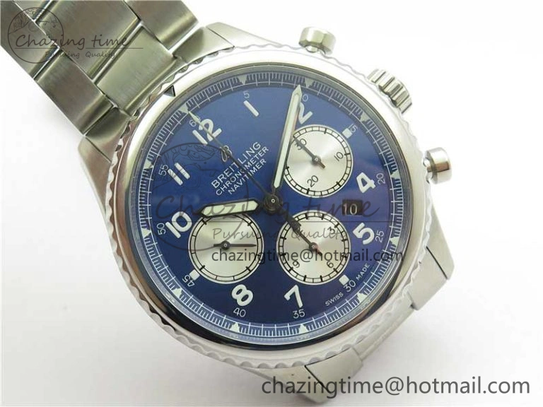 Timeless Navitimer 8 B01 Chrono 43mm SS Best Edition Blue Dial on SS Bracelet A 5549