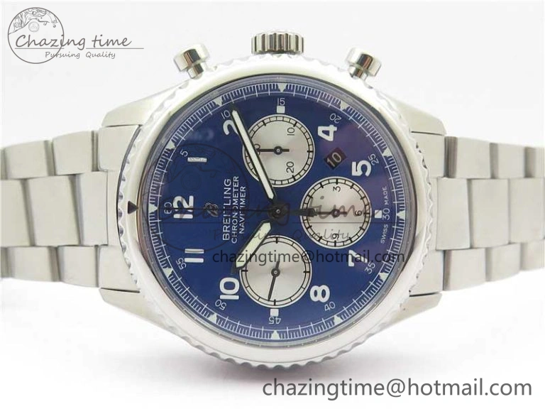 Timeless Navitimer 8 B01 Chrono 43mm SS Best Edition Blue Dial on SS Bracelet A 5549