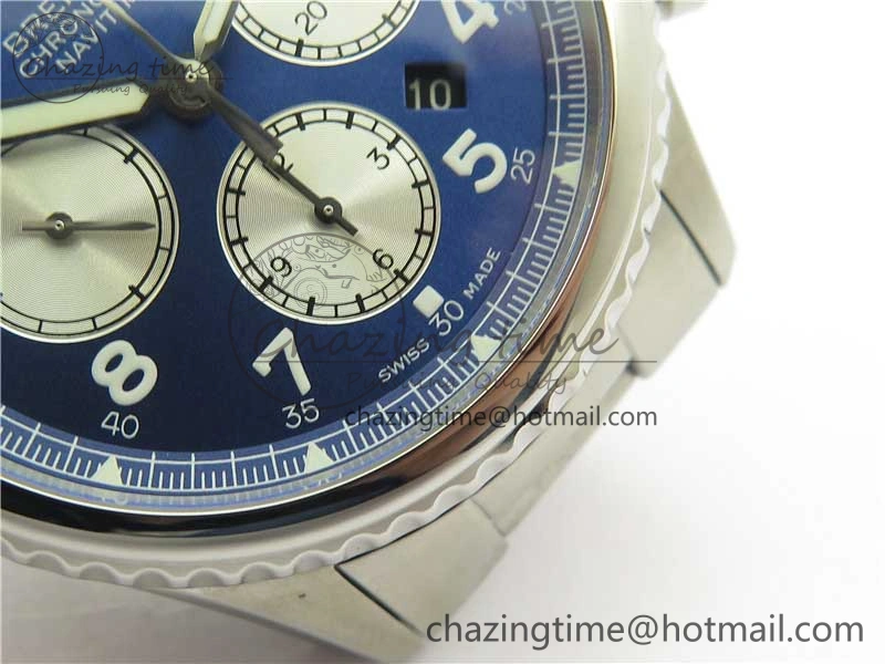 Timeless Navitimer 8 B01 Chrono 43mm SS Best Edition Blue Dial on SS Bracelet A 5549