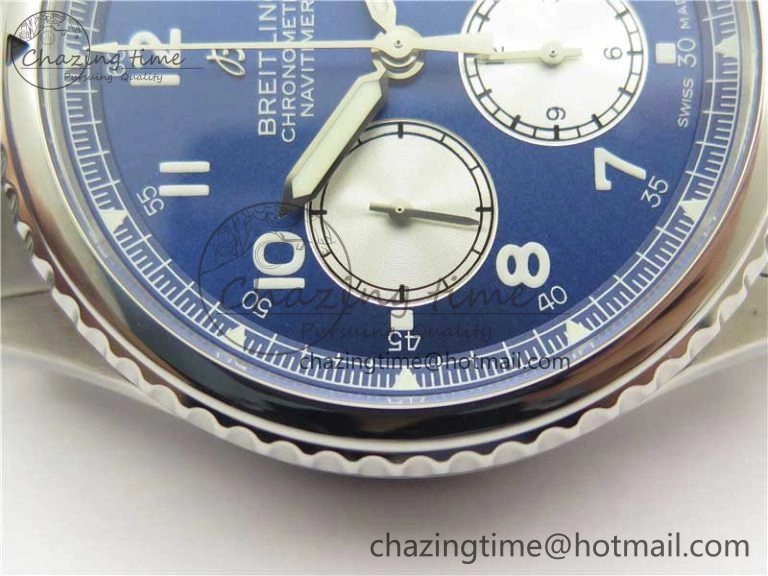 Timeless Navitimer 8 B01 Chrono 43mm SS Best Edition Blue Dial on SS Bracelet A 5549
