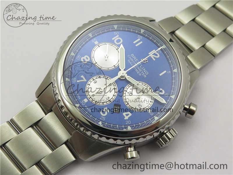 Timeless Navitimer 8 B01 Chrono 43mm SS Best Edition Blue Dial on SS Bracelet A 5549