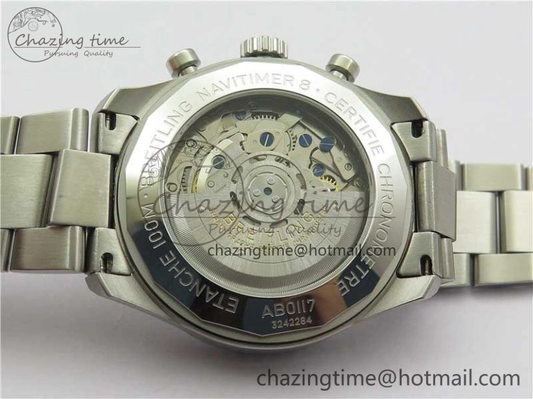 Navitimer 8 B01 Chrono 43mm SS Best Edition Silver Dial on SS Bracelet A Trendy 5547