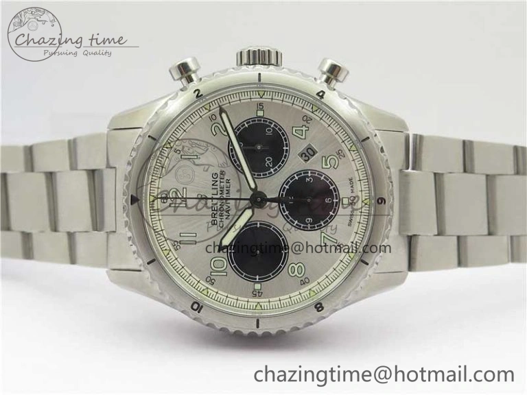Navitimer 8 B01 Chrono 43mm SS Best Edition Silver Dial on SS Bracelet A Trendy 5547