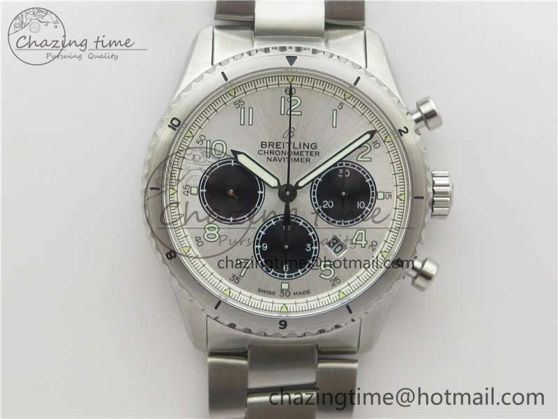 Navitimer 8 B01 Chrono 43mm SS Best Edition Silver Dial on SS Bracelet A Trendy 5547
