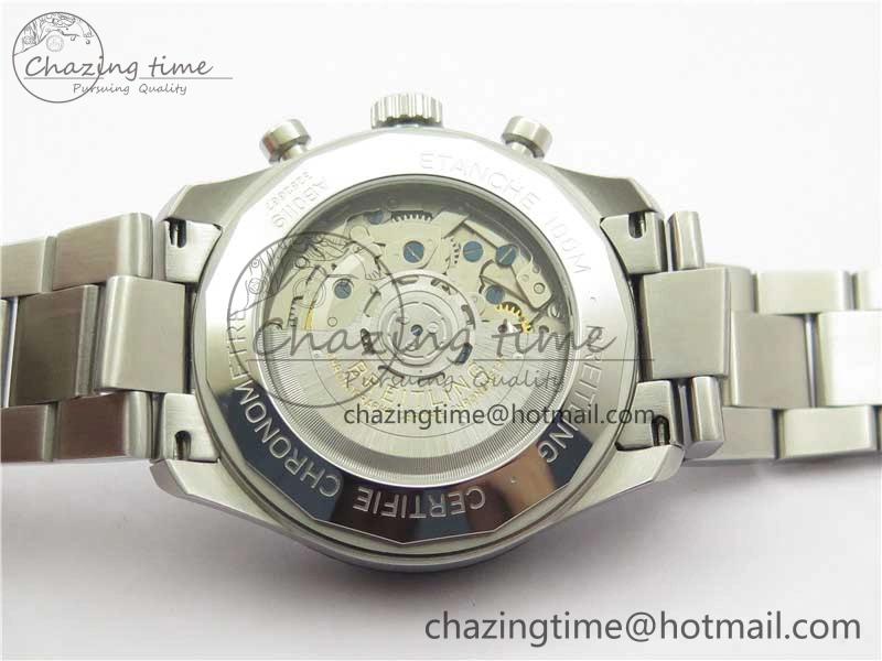 Navitimer 8 B01 Chrono 43mm SS Black Bezel Best Edition Black Dial on SS Bracelet A TopPick 5546