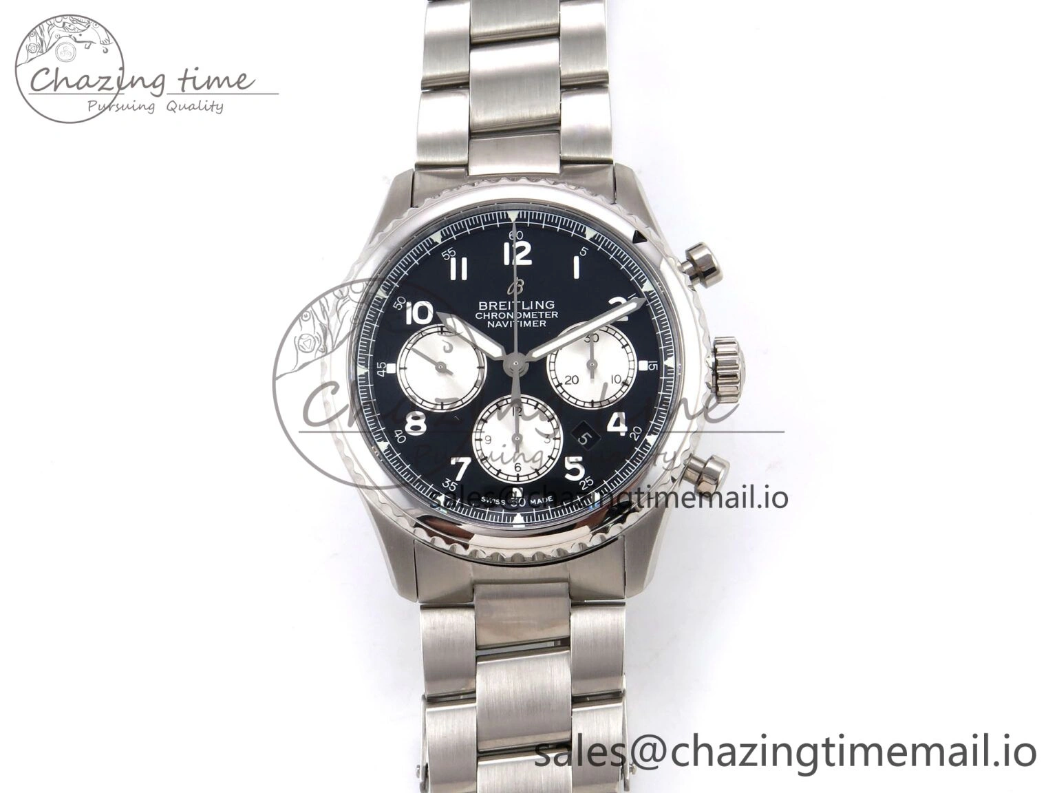 Navitimer 8 B01 Chrono SS EF 1:1 Best Edition Black Dial on SS Bracelet A Practical 5500