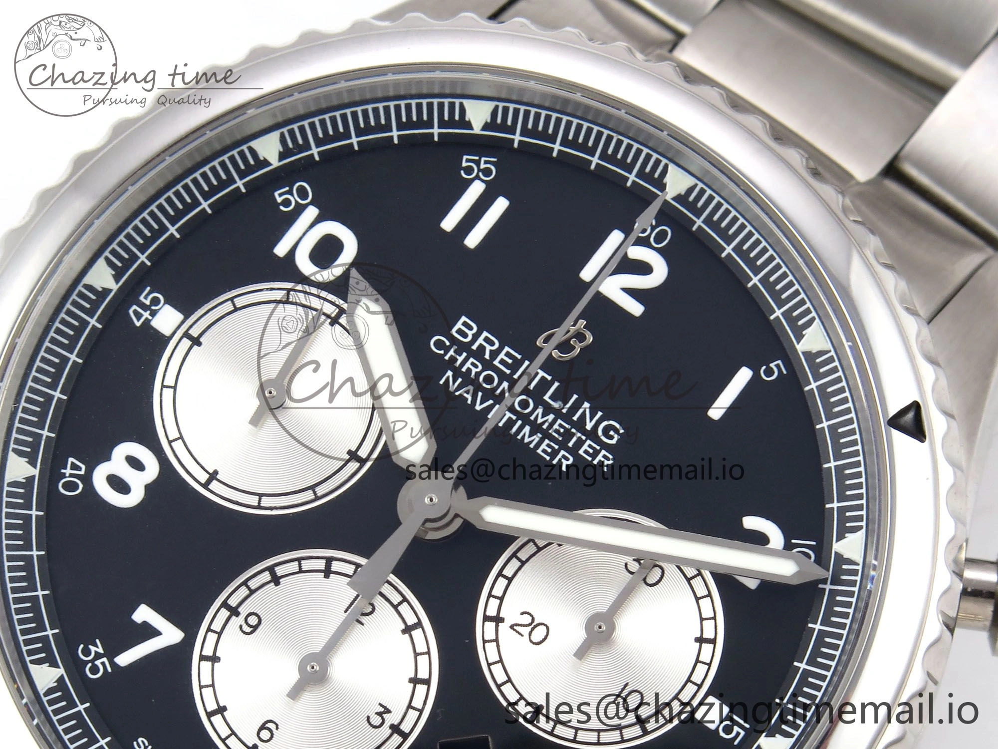 Navitimer 8 B01 Chrono SS EF 1:1 Best Edition Black Dial on SS Bracelet A Practical 5500