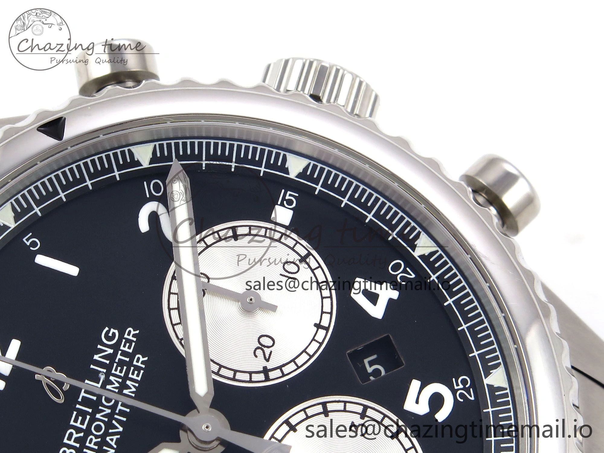 Navitimer 8 B01 Chrono SS EF 1:1 Best Edition Black Dial on SS Bracelet A Practical 5500