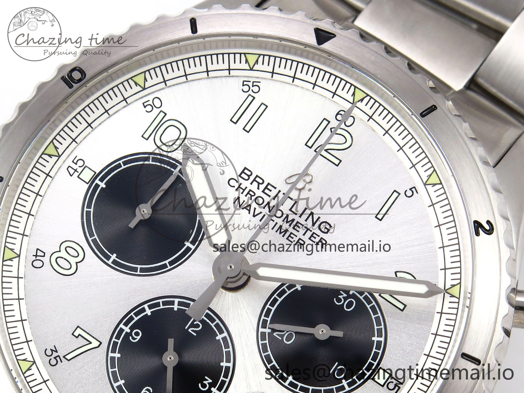 Navitimer 8 B01 Chrono SS EF 1:1 Best Edition White Dial Arabic Bezel on SS Bracelet A Stylish 5506