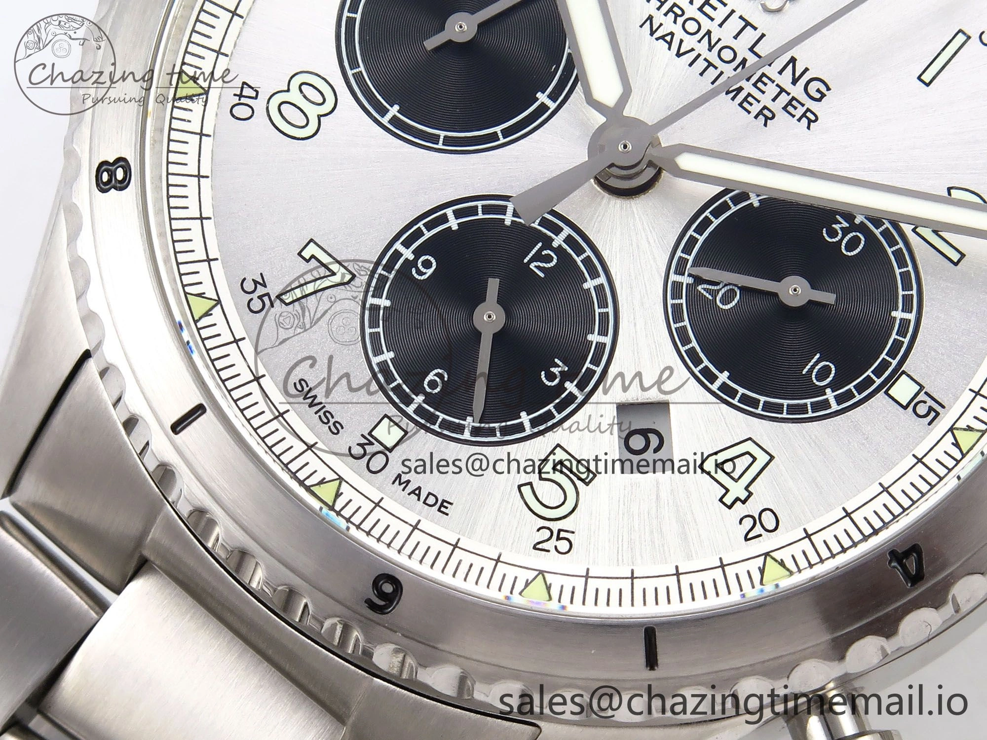 Navitimer 8 B01 Chrono SS EF 1:1 Best Edition White Dial Arabic Bezel on SS Bracelet A Stylish 5506