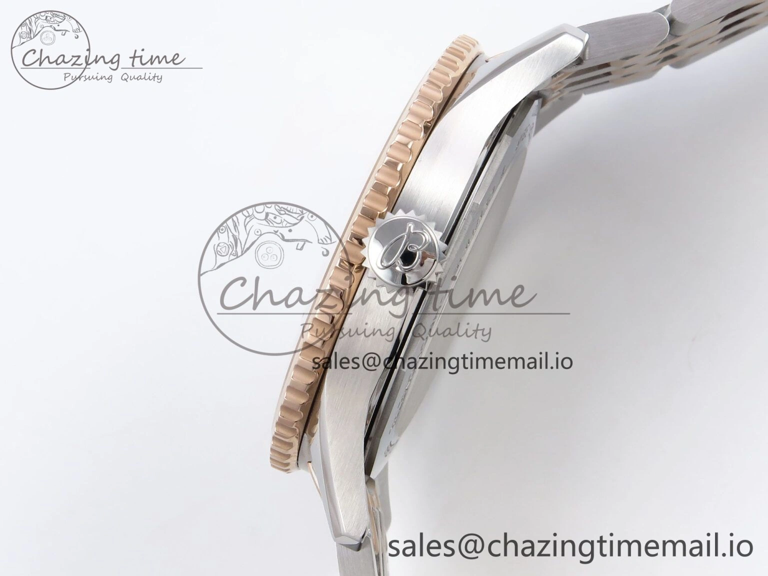 Navitimer Automati SS RG 41mm TF 1:1 Best Edition RG Bezel White Dial on SS RG Bracelet A Lightweight 4401