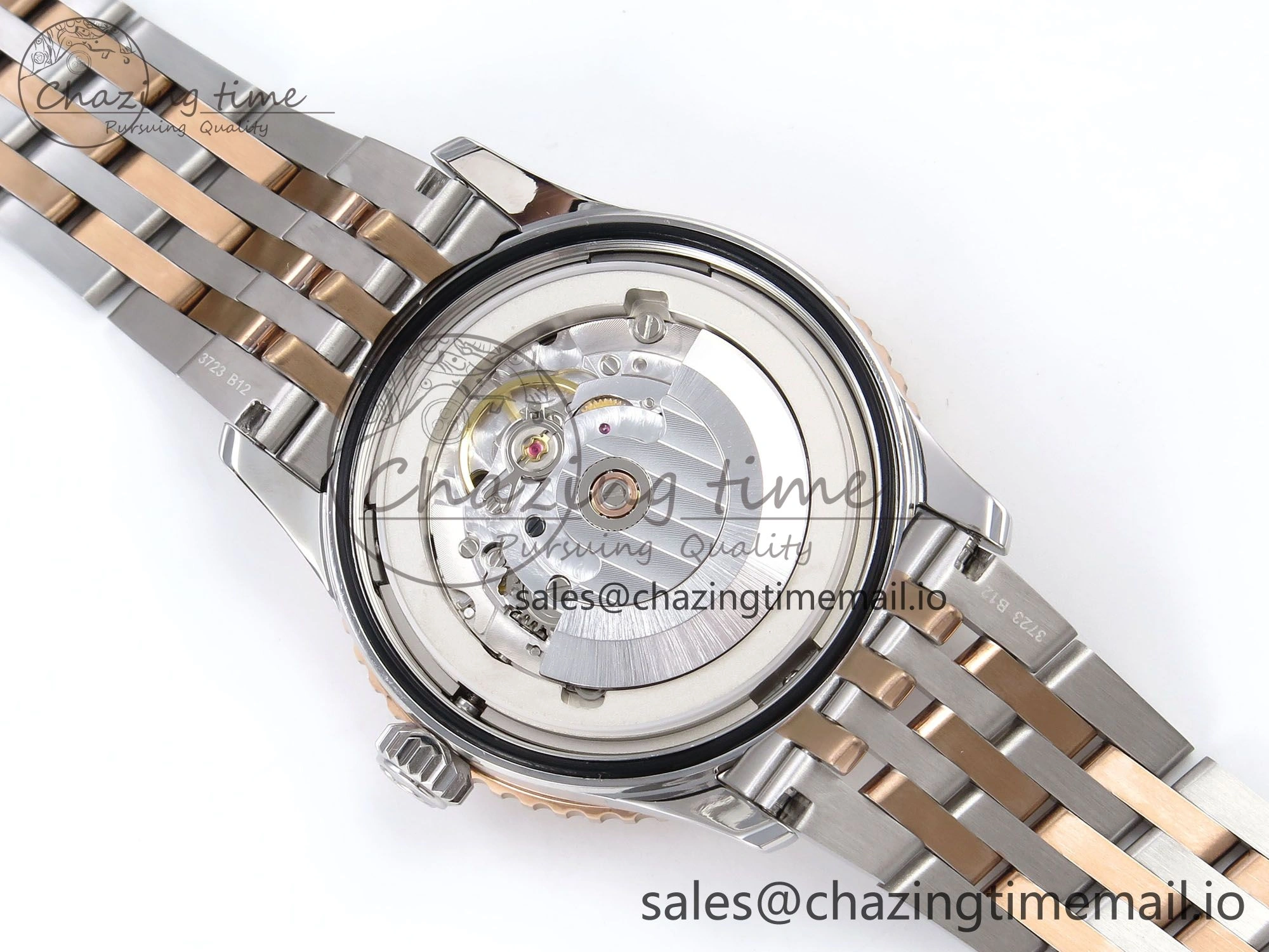 Navitimer Automati SS RG 41mm TF 1:1 Best Edition RG Bezel White Dial on SS RG Bracelet A Lightweight 4401