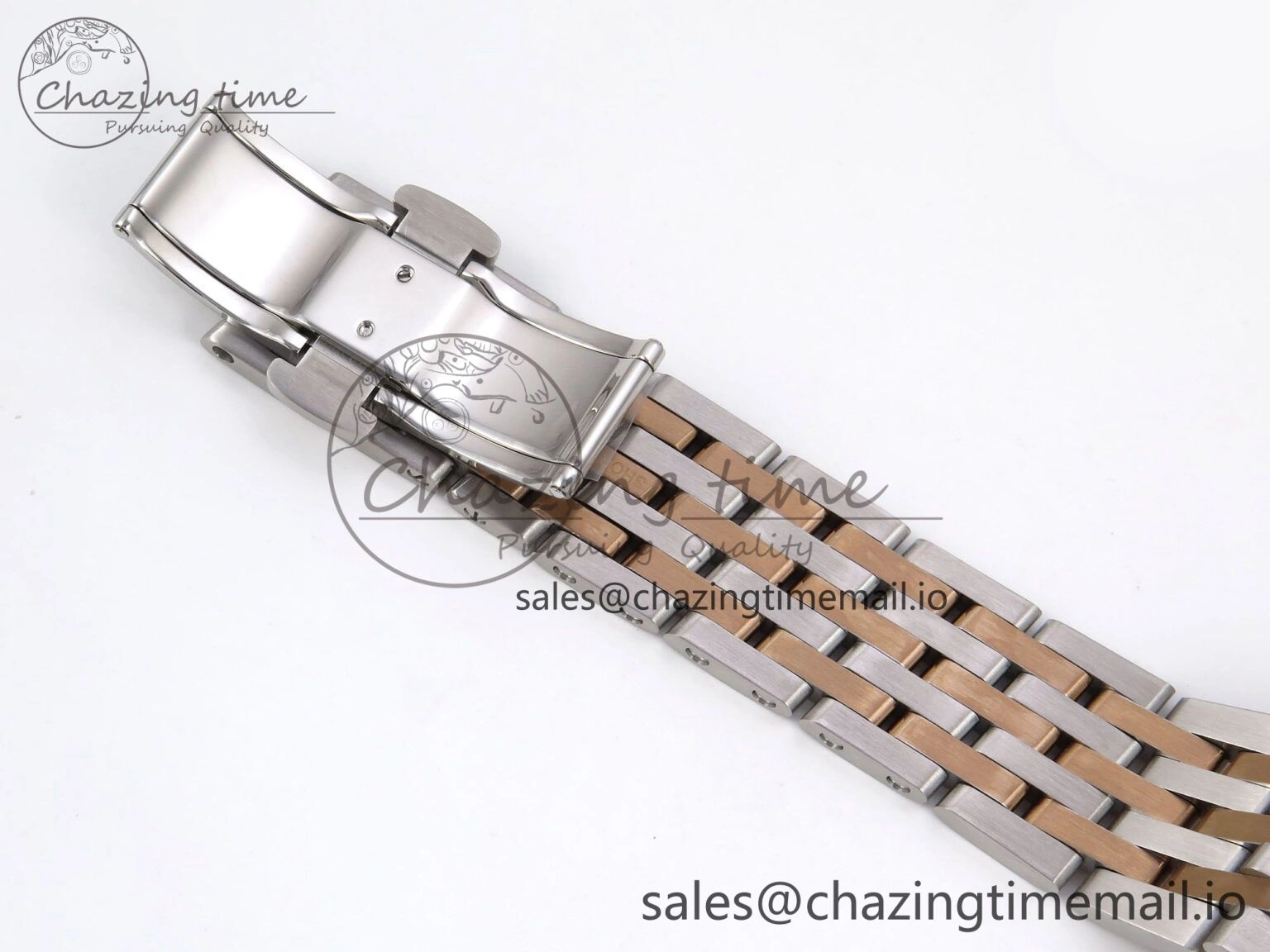 Navitimer Automati SS RG 41mm TF 1:1 Best Edition RG Bezel White Dial on SS RG Bracelet A Lightweight 4401