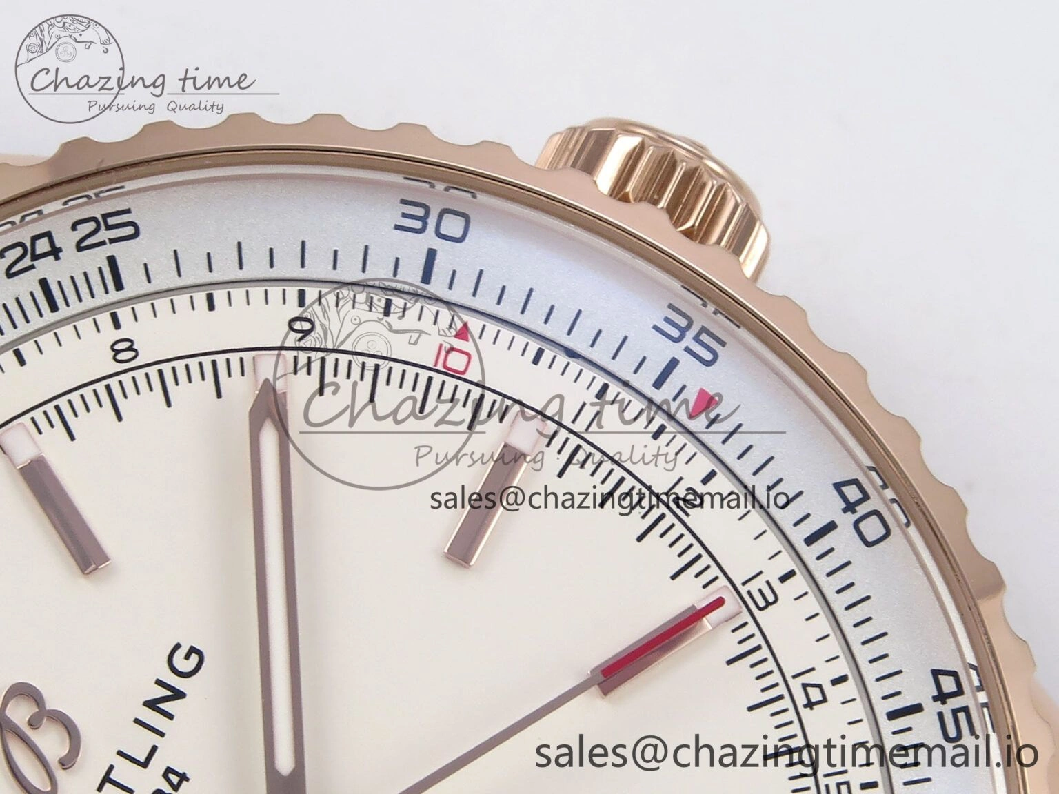 SoftTouch Navitimer Automatic RG 41mm TF 1:1 Best Edition RG Bezel White Dial on RG Bracelet A 5508