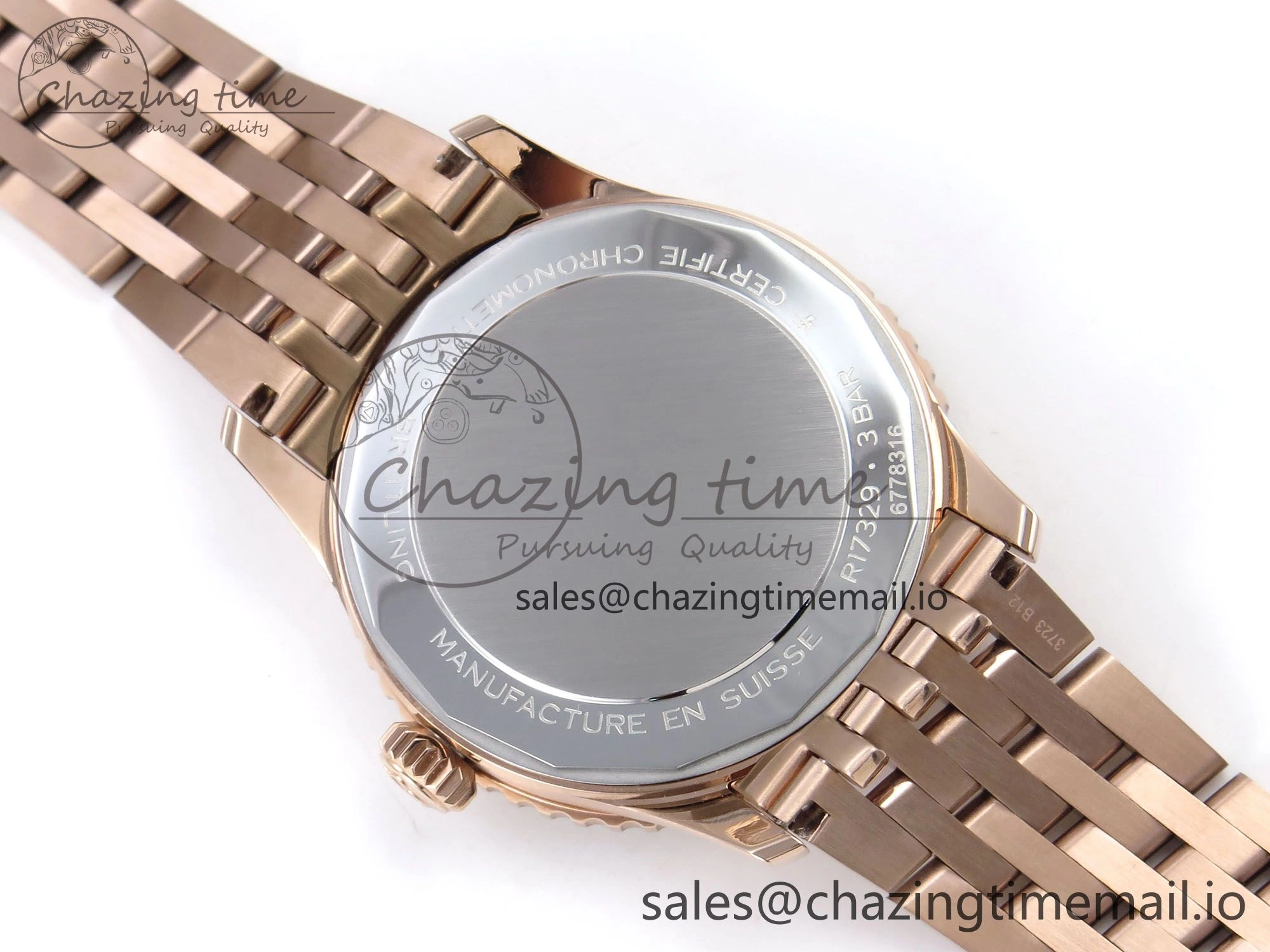SoftTouch Navitimer Automatic RG 41mm TF 1:1 Best Edition RG Bezel White Dial on RG Bracelet A 5508
