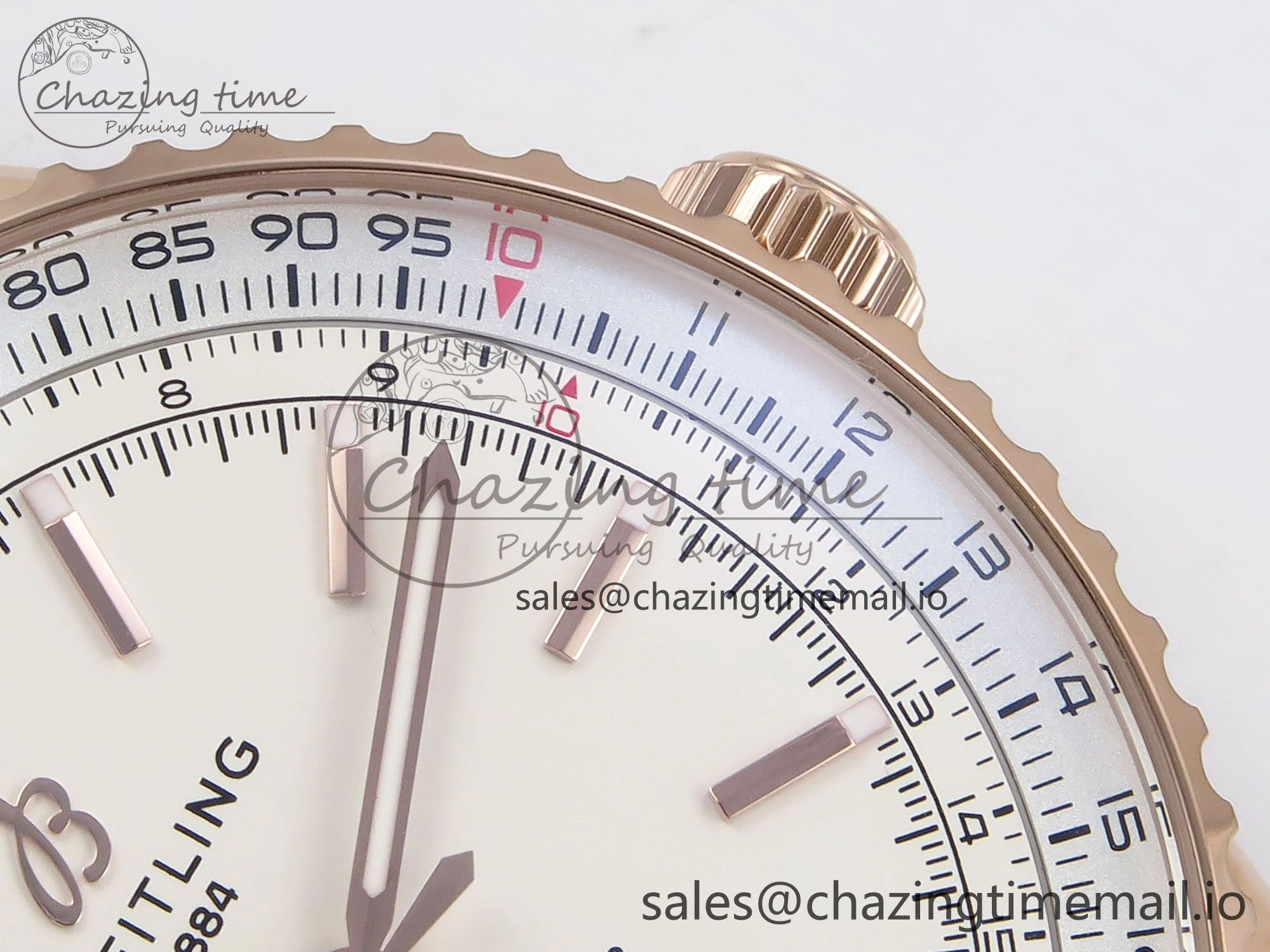 Navitimer Automatic RG 41mm TF 1:1 Best Edition White Dial on Brown Leather Strap A SportInspired 5516