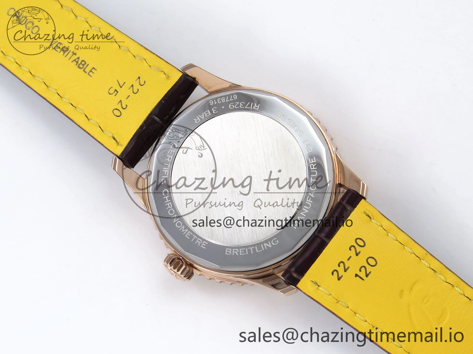 Navitimer Automatic RG 41mm TF 1:1 Best Edition White Dial on Brown Leather Strap A SportInspired 5516
