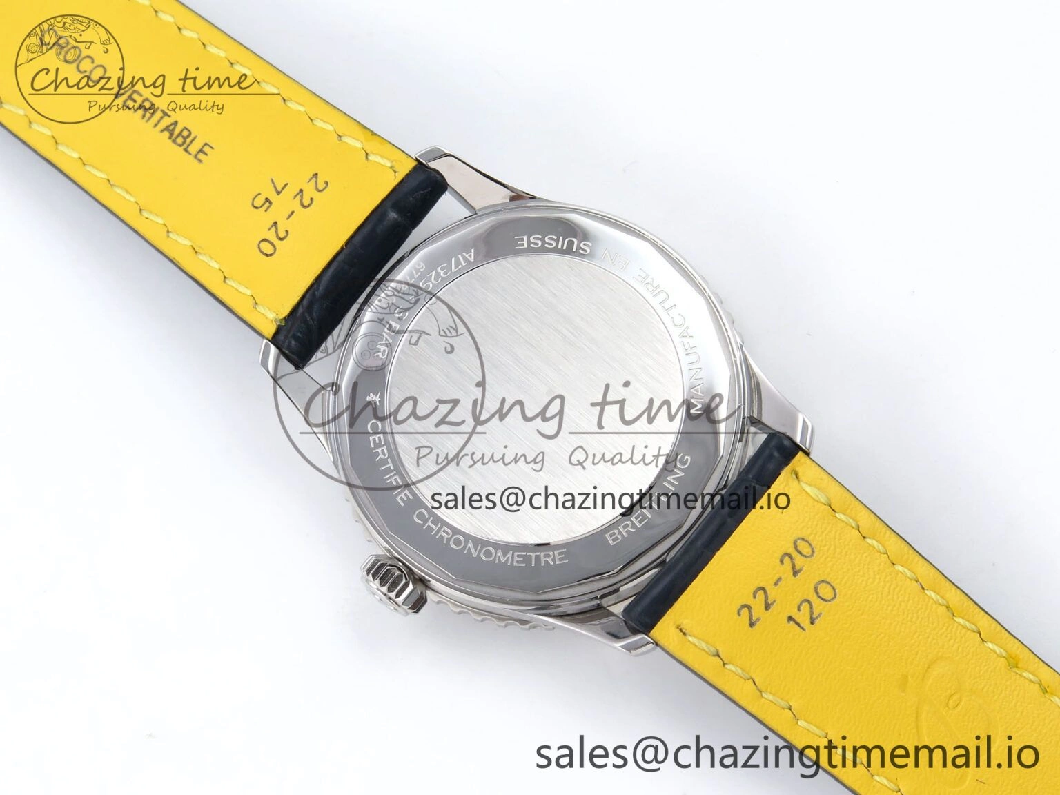 Navitimer Automatic SS 41mm TF 1:1 Best Edition Blue Dial on Blue Leather Strap A Soft 5509