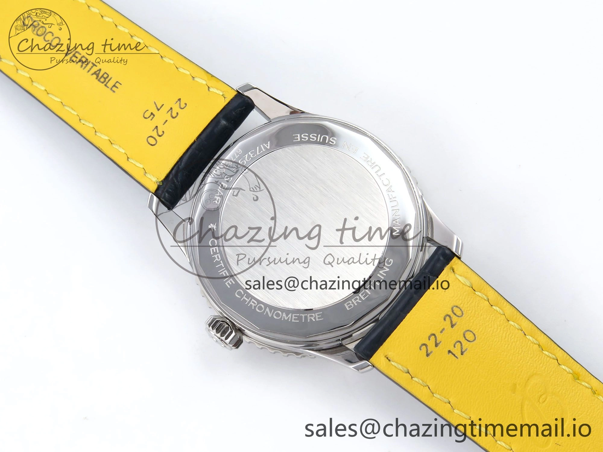 Navitimer Automatic SS 41mm TF 1:1 Best Edition Blue Dial on Blue Leather Strap A Soft 5509