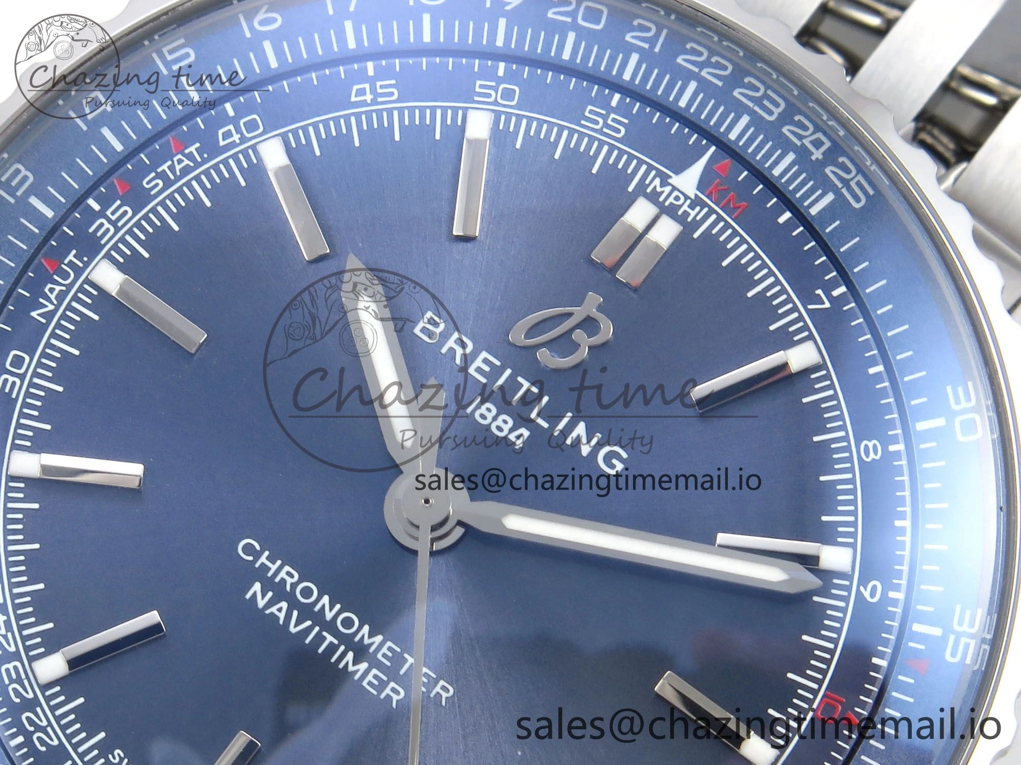 Navitimer Automatic SS 41mm TF 1:1 Best Edition SS Bezel Blue Dial on SS Bracelet A OdorResistant 5504
