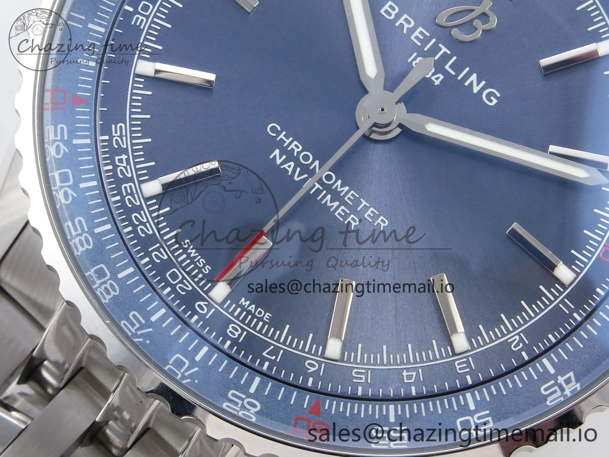 Navitimer Automatic SS 41mm TF 1:1 Best Edition SS Bezel Blue Dial on SS Bracelet A OdorResistant 5504