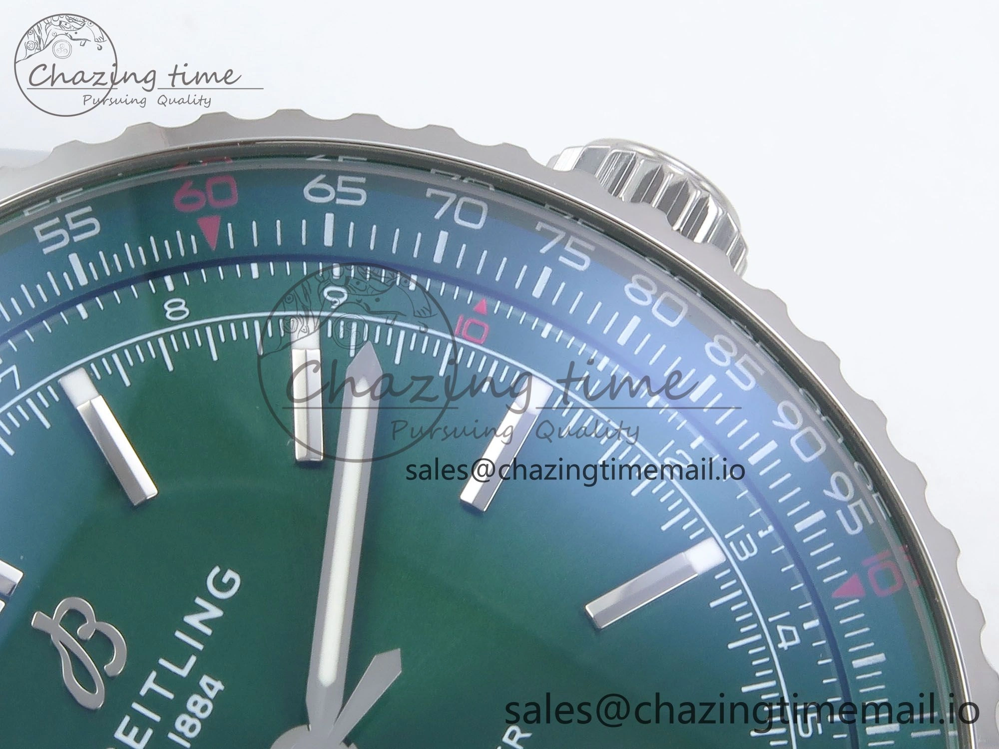 Navitimer Automatic SS 41mm TF 1:1 Best Edition SS Bezel Green Dial on SS Bracelet A Fashionable 5503