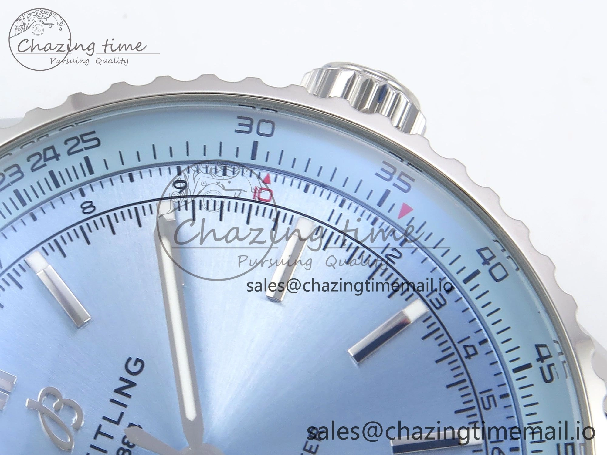 Navitimer Automatic SS 41mm TF 1:1 Best Edition SS Bezel Ice Blue Dial on SS Bracelet A ModernLook 5507