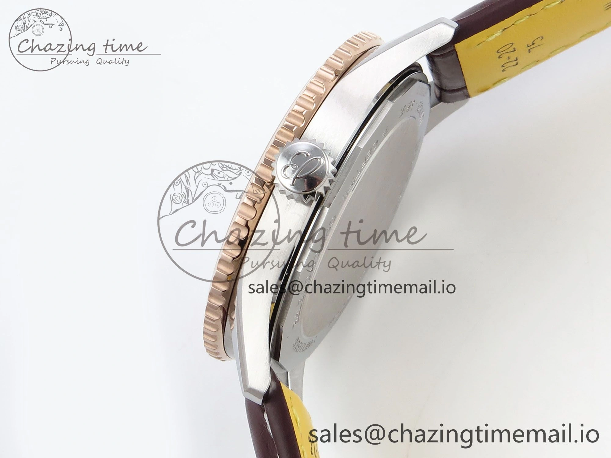 Navitimer Automatic SS RG 41mm TF 1:1 Best Edition White Dial on Brown Leather Strap A Soft 5505