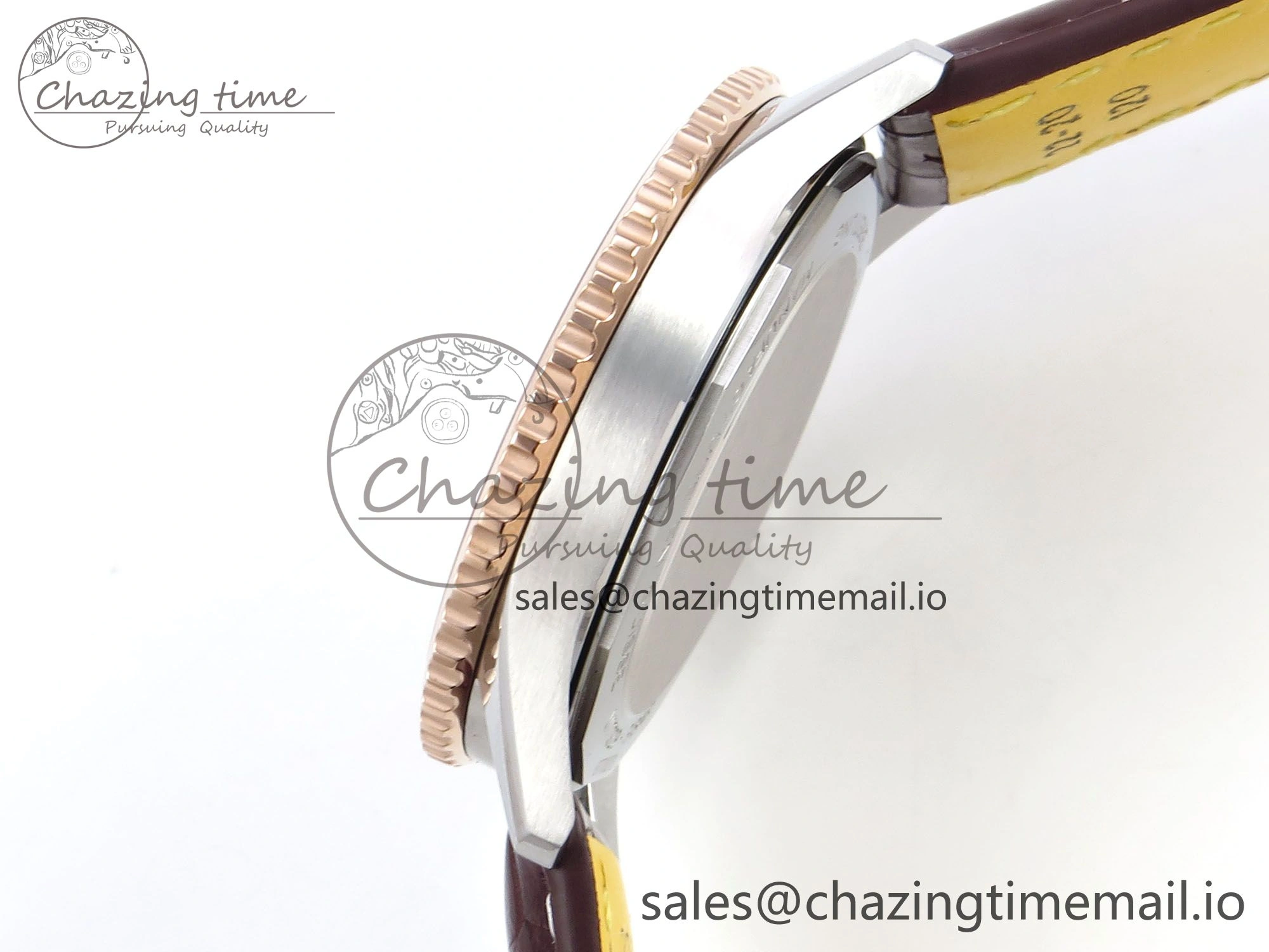 Navitimer Automatic SS RG 41mm TF 1:1 Best Edition White Dial on Brown Leather Strap A Soft 5505
