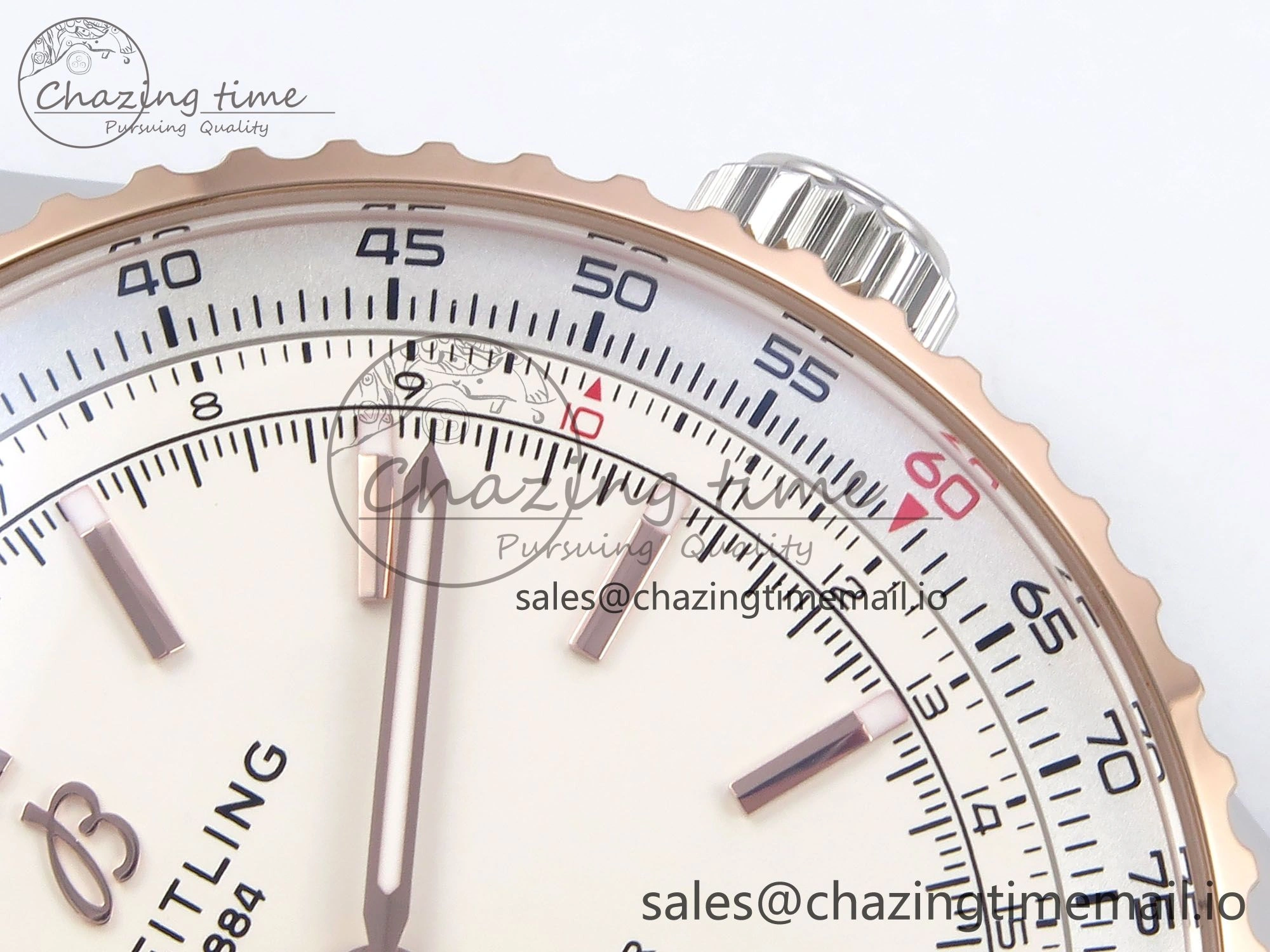 Navitimer Automatic SS RG 41mm TF 1:1 Best Edition White Dial on Brown Leather Strap A Soft 5505