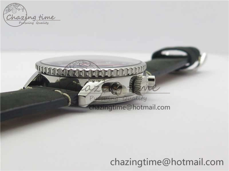 Comfortable Navitimer B01 Chronograph 43 TWA Editioin SS OXF Black Dial Steel Markers on Black Leather Strap A 5599