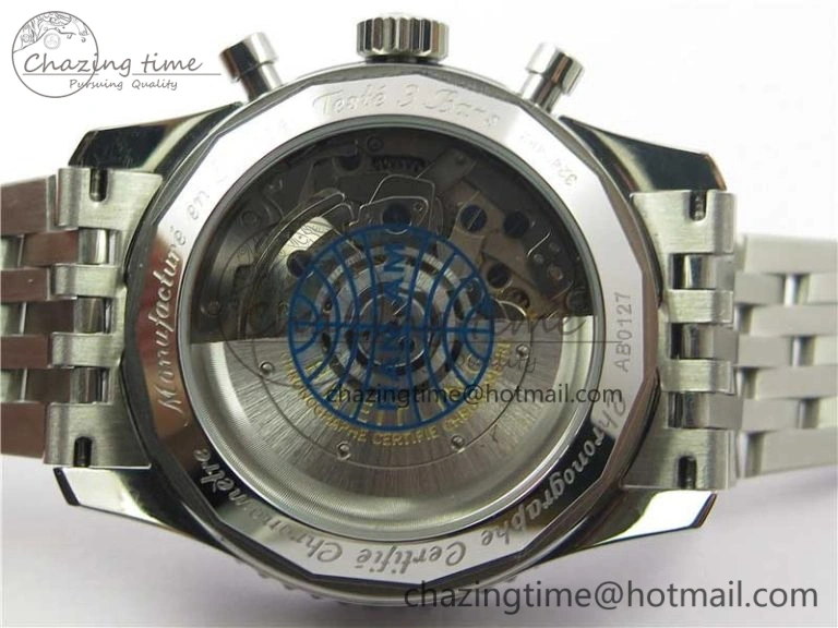 EasyCare Navitimer B01 Chronograph 43 TWA Edition SS AIF Blue Dial on Bracelet A 5596