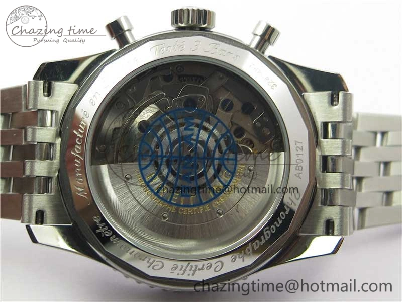 EasyCare Navitimer B01 Chronograph 43 TWA Edition SS AIF Blue Dial on Bracelet A 5596
