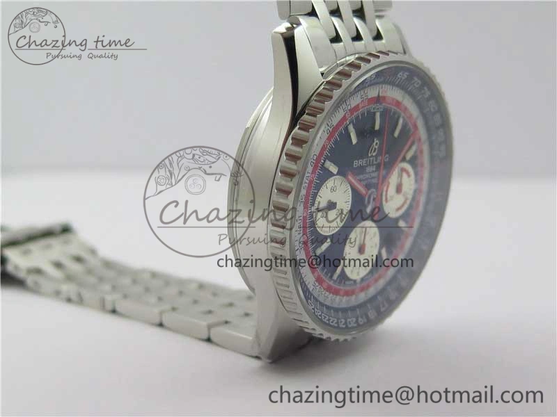 EasyCare Navitimer B01 Chronograph 43 TWA Edition SS AIF Blue Dial on Bracelet A 5596