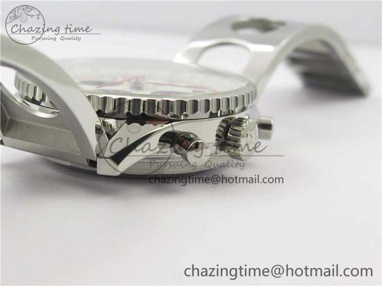 Upgraded Navitimer B01 Chronograph 43 TWA Edition SS AIF White Dial on Air Racer Bracelet A 5595