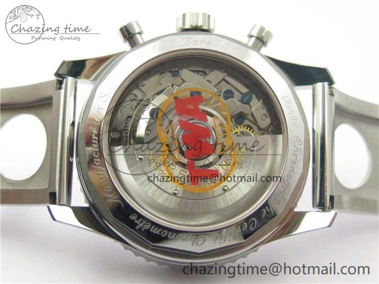 Upgraded Navitimer B01 Chronograph 43 TWA Edition SS AIF White Dial on Air Racer Bracelet A 5595