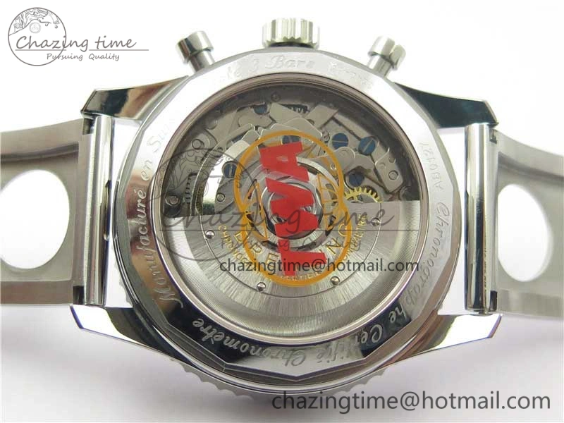 Upgraded Navitimer B01 Chronograph 43 TWA Edition SS AIF White Dial on Air Racer Bracelet A 5595