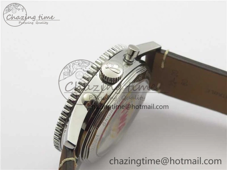 Affordable Navitimer B01 Chronograph 43 TWA Edition SS OXF White Dial Steel Markers on Brown Leather Strap A 5600