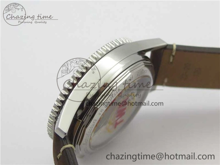 Affordable Navitimer B01 Chronograph 43 TWA Edition SS OXF White Dial Steel Markers on Brown Leather Strap A 5600
